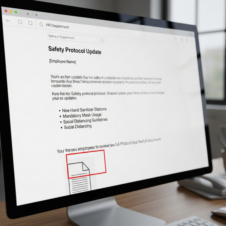 Safety Protocol Update Email Template Example