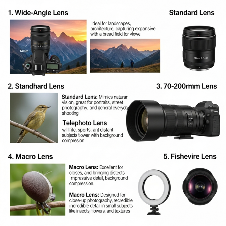 Types of Camera Lenses and Their Uses
