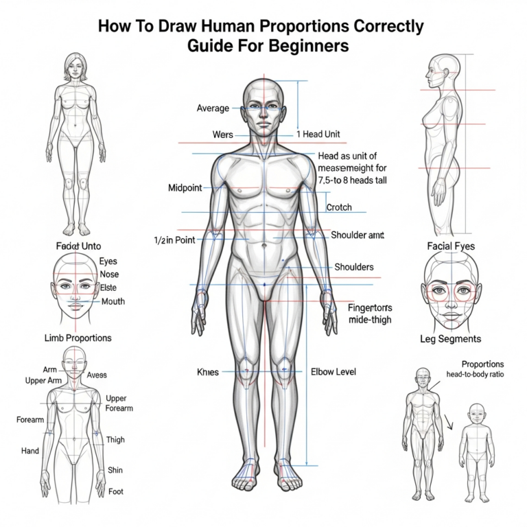 How To Draw Human Proportions Correctly Guide For Beginners